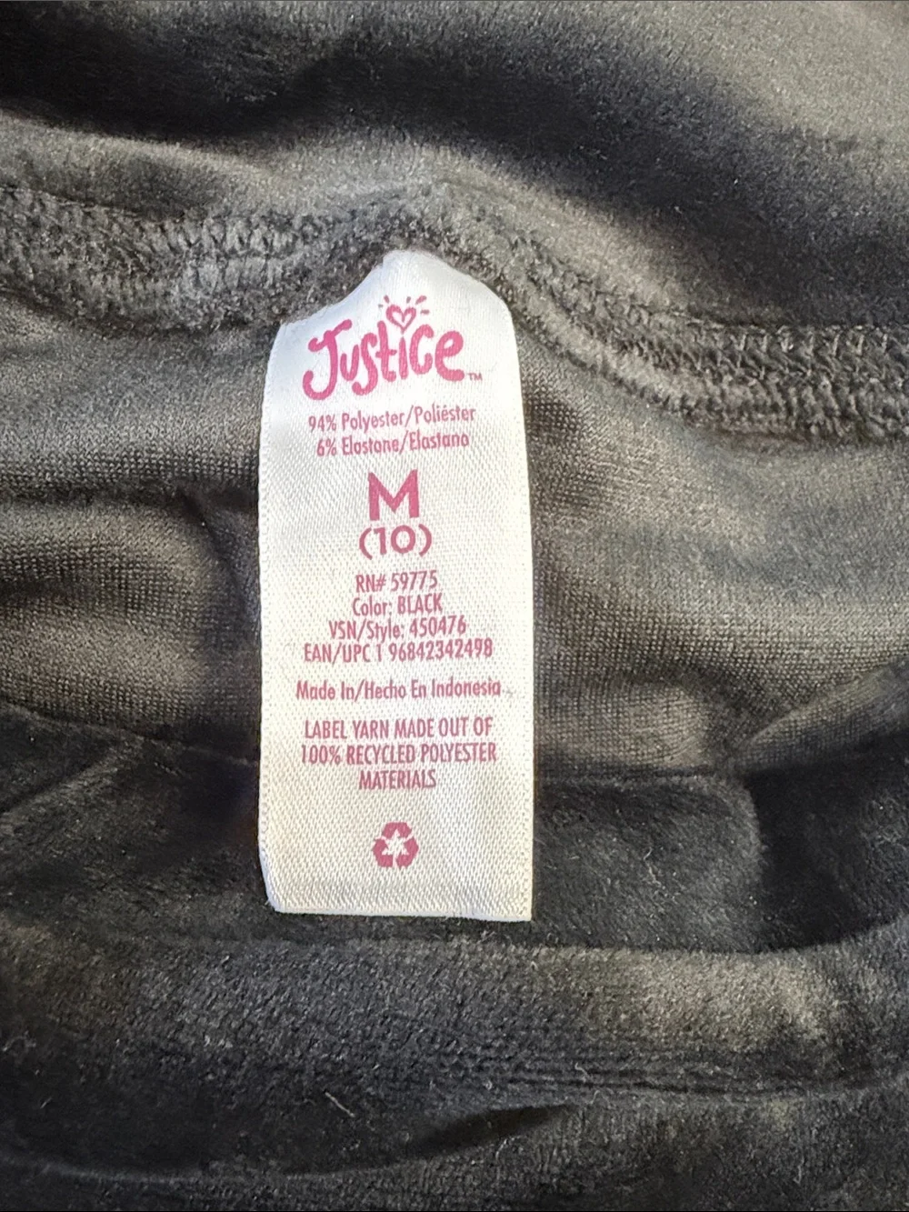 Justice Black Girls' Active Leggings